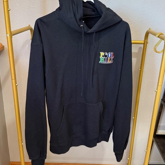 Black Hoodie with Colorful Logo Pool Hall - Picture 1 of 2